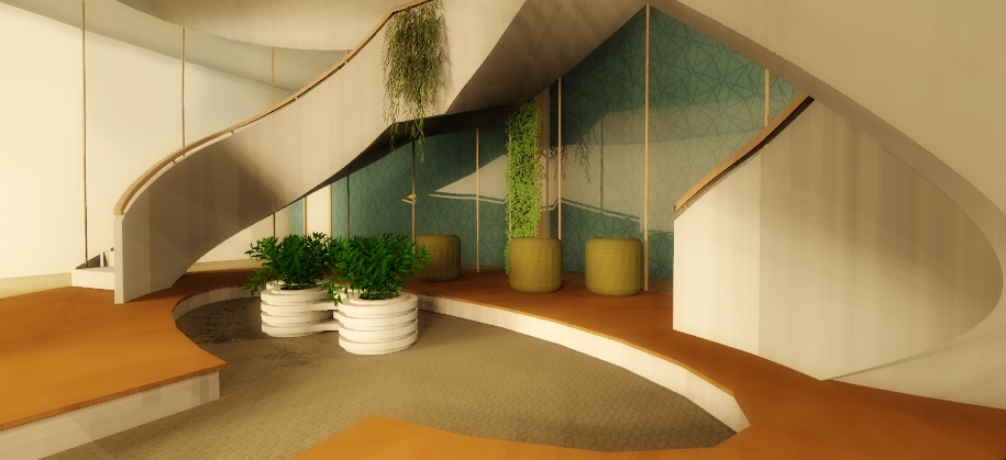 Student Accommodation Stairwell Render